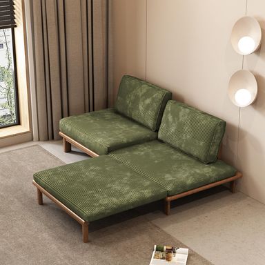 Lartis 78.7" Sofa Bed, Sleeper Pull Out Couch, Modern Couch Convertible Modern Futon for Living Room/Apartment/Bedroom, Modular Design Sofa,Full Solid Wood Frame Green