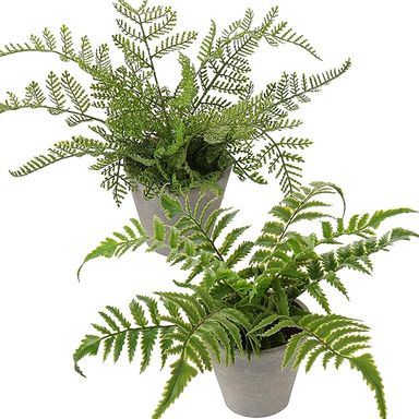 Amazon.com: Briful 2PCS Fake Plants Potted Artificial Plants Greenery Faux Fern Eucalyptus Décor Plant for Indoor Home Office Bathroom Harmhouse Decoration : Home & Kitchen