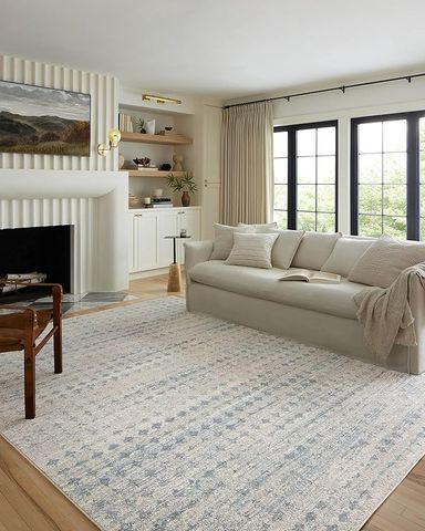 Amazon.com: Loloi II Kamala Collection KAM-04 Sky/Dove 6'-7" x 9'-6" Area Rug
