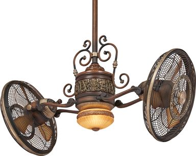 Minka-Aire F502-BCW, Traditional Gyro, 42" Twin Turbofan, Belcaro Walnut