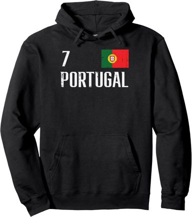 Portugal Number 7 Portuguese Soccer Men Women Boys Girl Kids Pullover Hoodie