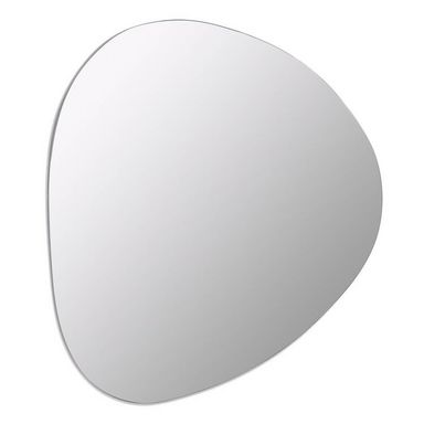 Habitat Black Frameless Irregular Wall Mirror - 109x94cm