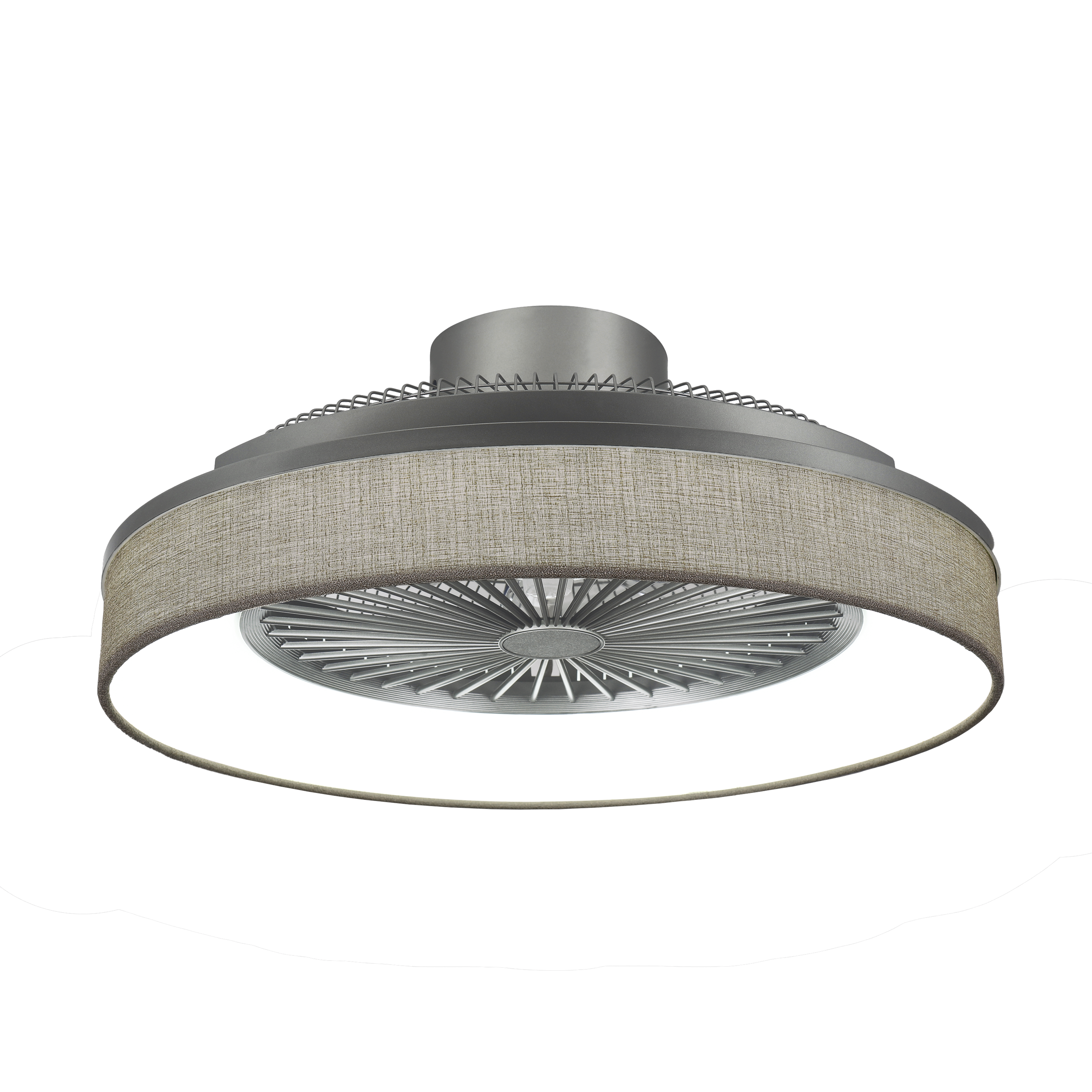 Ventilador Techo Sin Aspas DC Silencioso con Luz Indri Gris 53cm