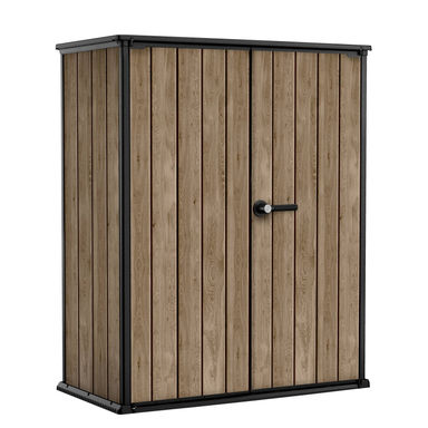 Keter Vertical Ashwood Shed - 1.4W x 0.7D x 1.7H m