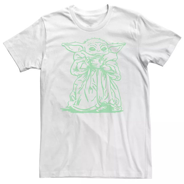 Big & Tall Star Wars The Mandalorian The Child Line Art Portrait Tee, Men's, 