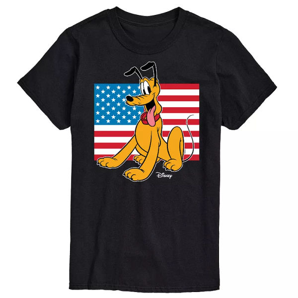 Disney's Pluto Big & Tall USA Flag Graphic Tee, Men's, 