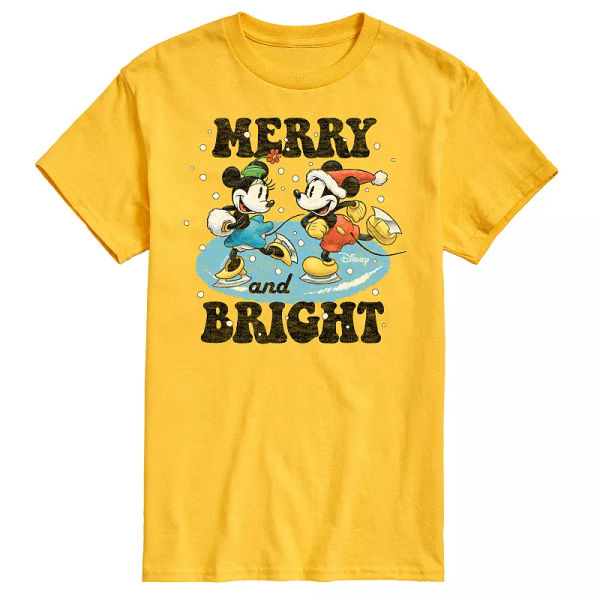 Disney's Mickey & Minnie Mouse Men's Merry And Bright Graphic Tee, 