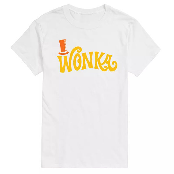 Men's Willy Wonka Retro Willy Wonka Logo Graphic Tee, 