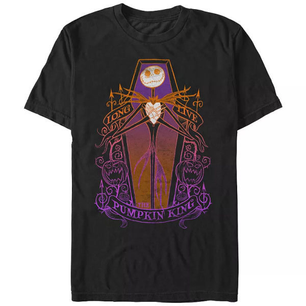 Disney's The Nightmare Before Christmas Long Live The Pumpkin King Men's Graphic Tee, 