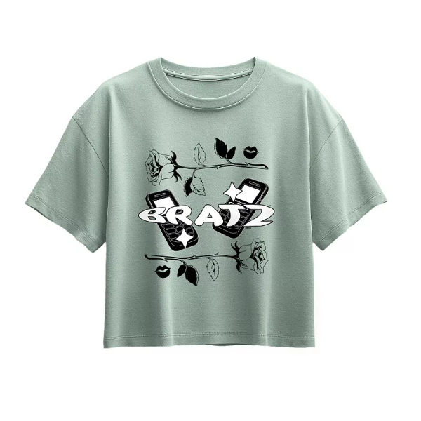 Girls 7-16 Bratz Y2K Logo Boxy Tee, Girl's, 