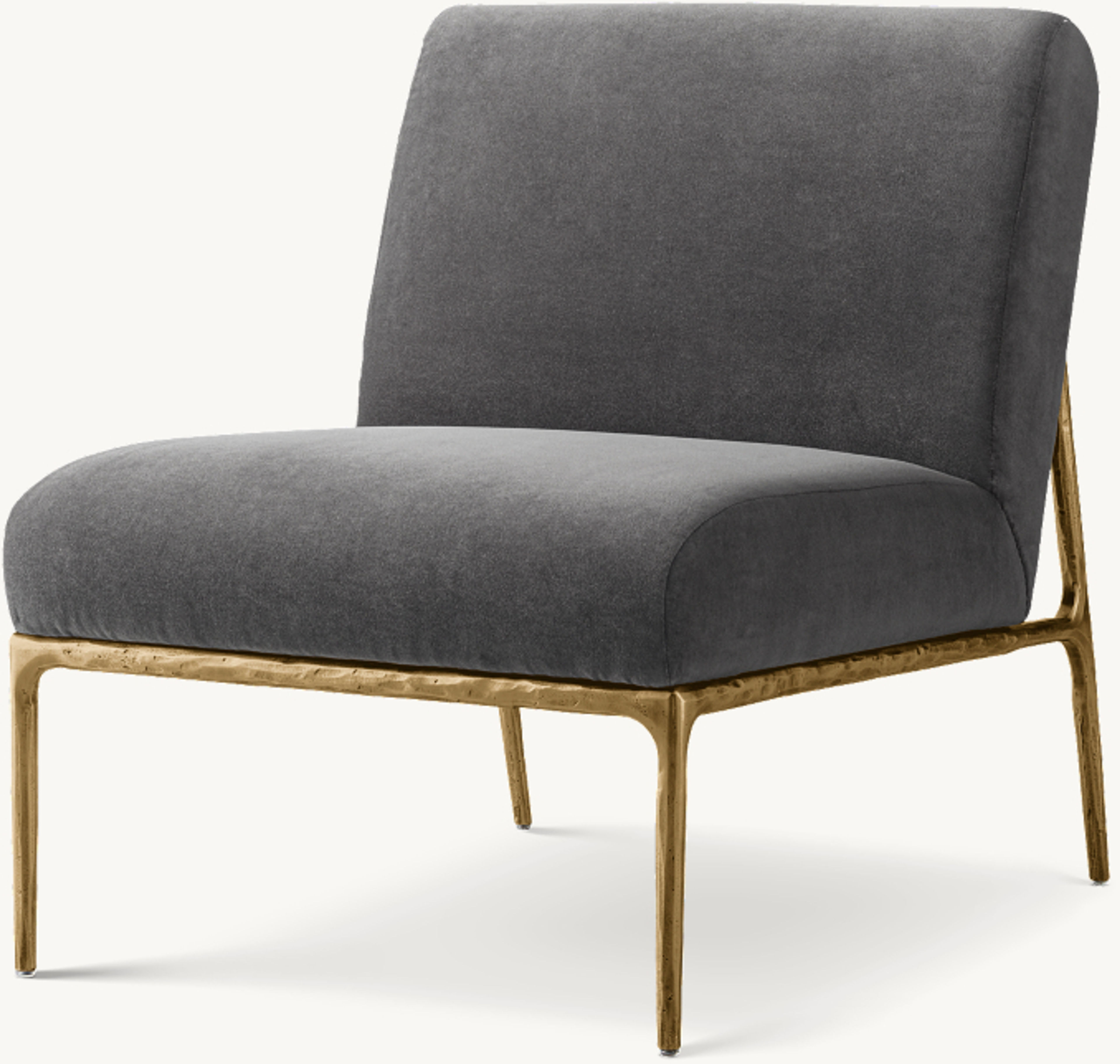 Thaddeus Armless Chair - Luxury Sculptural Upholstered Design