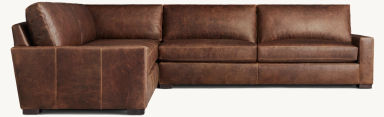 In Stock Maxwell Leather Left-Arm L-Sectional