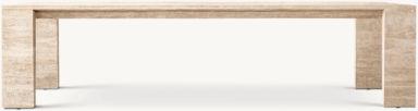 Wyeth Travertine Parsons Rectangular Dining Table