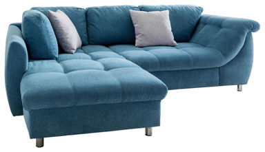 Livetastic ECKSOFA Blau Mikrofaser