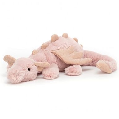 Jellycat Amuseables Rose Dragon Large Soft Stuffed Plush 50cm 19.68inches | Moon Walk Baby