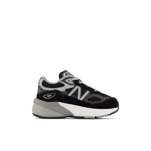 New Balance Kids' FuelCell 990v6 Lace Sneakers - Black/Grey (Size 7)