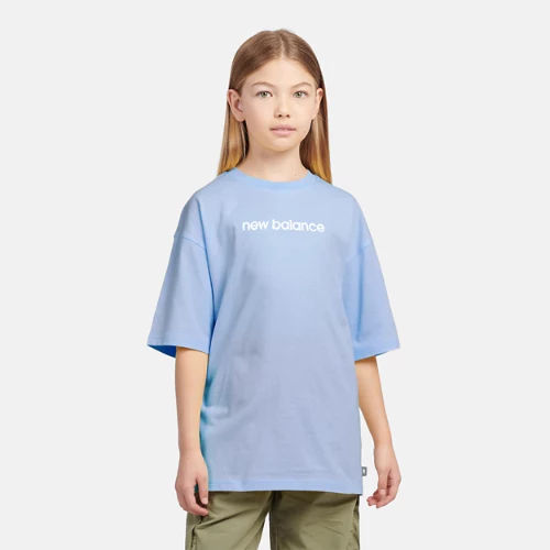 New Balance Kids' Floral Sneaker Back Graphics T-Shirt - Blue (Size 156)