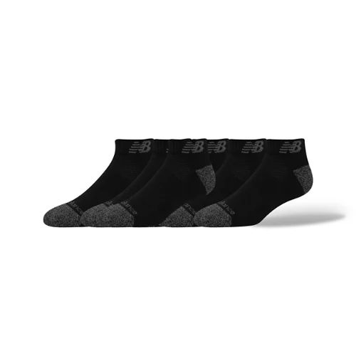 New Balance Unisex Active Low Cut Socks 6 Pack - Black (Size XL)