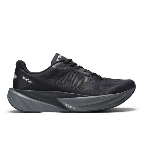 New Balance Men's FuelCell Rebel v5 Running Shoes - Black/Grey (Size 17)