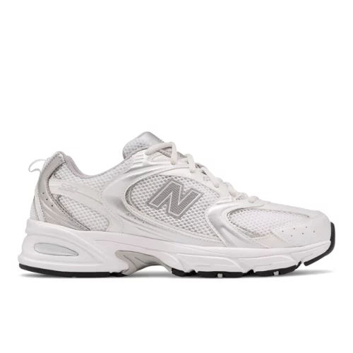 New Balance Unisex 530 Sneakers - White/Grey (Size 7)