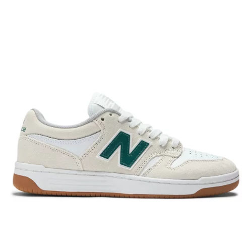 New Balance Unisex NB Numeric 480 Skateboarding Shoes - White/Green (Size 10)