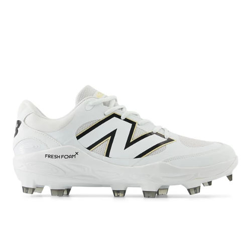 New Balance Men's Fresh Foam 3000v7 Molded Baseball Shoes - White/Black (Size 11 Wide)
