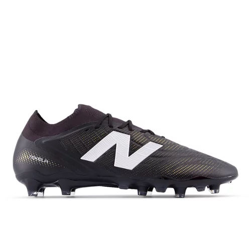 New Balance Unisex Tekela Elite Low Laced FG V5 Soccer Shoes - Black/White/Yellow (Size 9)