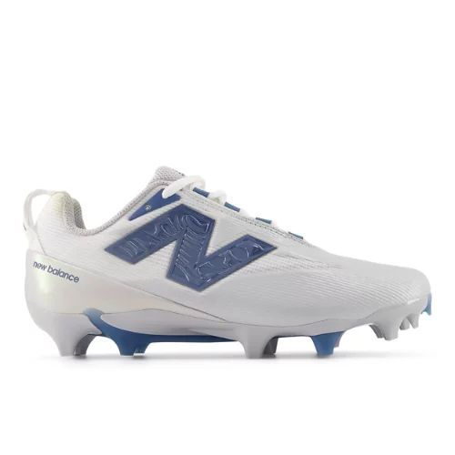 New Balance Women's BurnX5 Liquid Silver Lacrosse Shoes - White/Grey/Blue (Size 8.5)