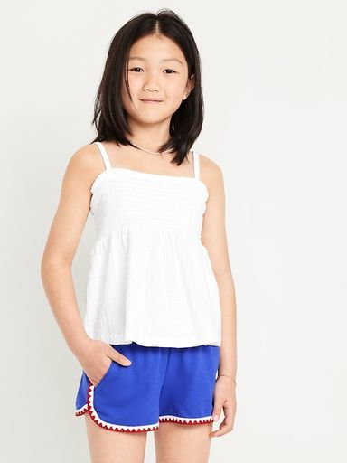 Printed Smocked Jacquard-Knit Cami Top for Girls | Old Navy