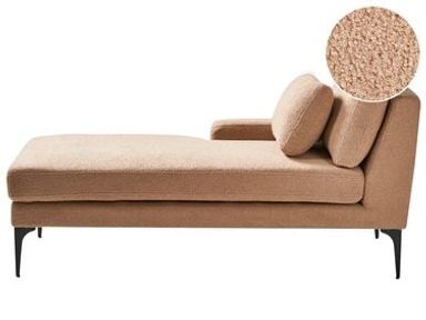 Chaise longue versione destra EWRON Bouclé Beige sabbia