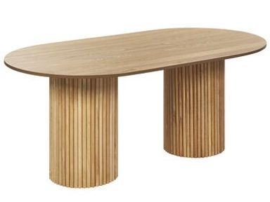 Dining Table SHERIDAN Natural Ash Wood 180 cm 100 cm
