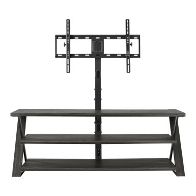 Insignia™ - 3-in-1 TV Stand for Most TVs Up to 70” - Charcoal Gray