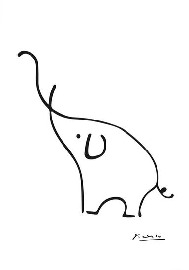 Elephant Line - Fine Art Print