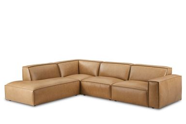 Jonathan Leather Extended Side Chaise Sectional