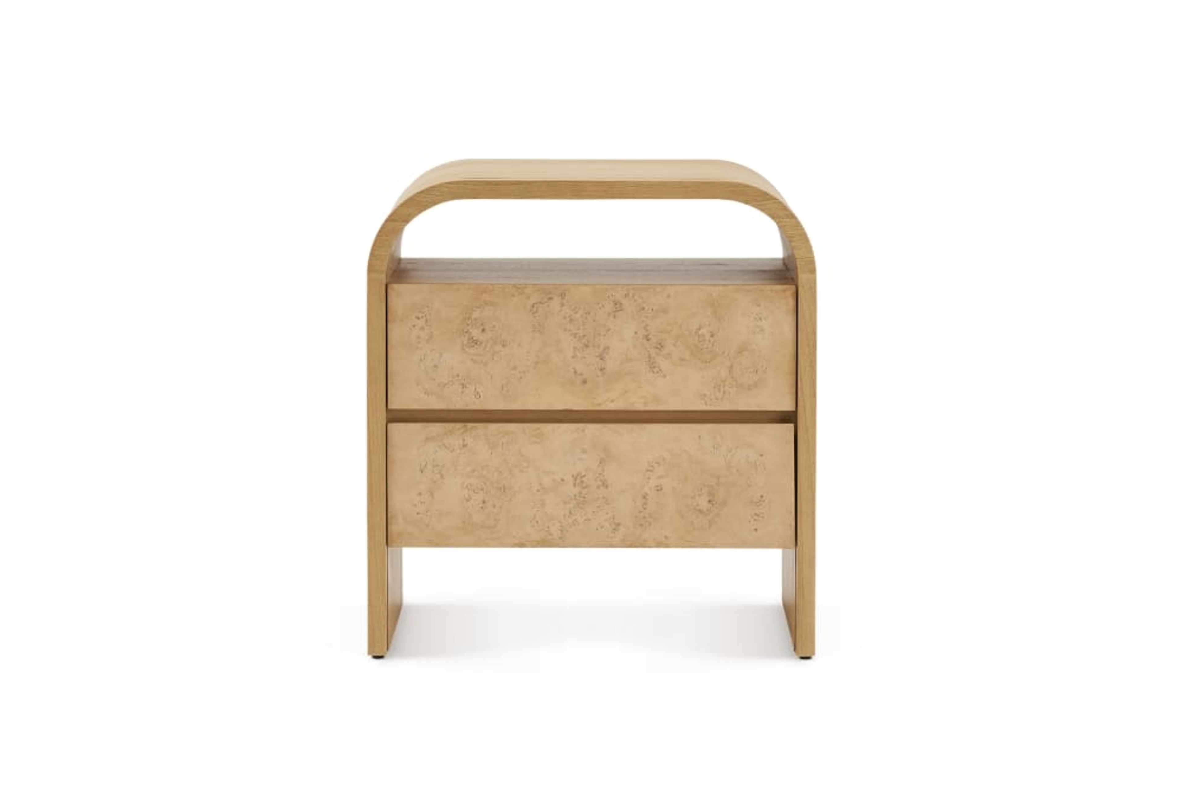 Crescent 2-Drawer Bedside Table | Stylish & Functional