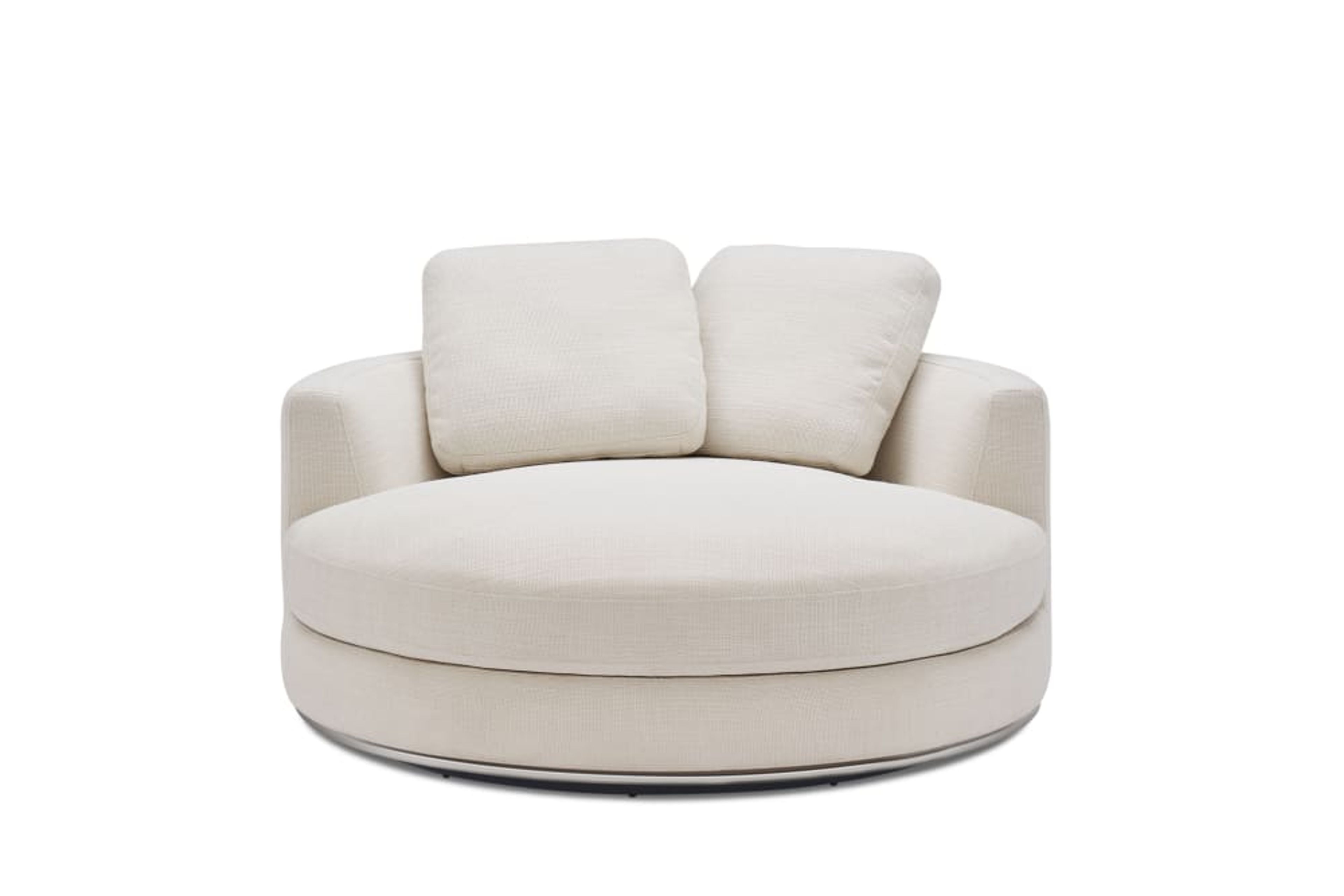 Hamilton Round Swivel Armchair and a Half - Performance Fabric