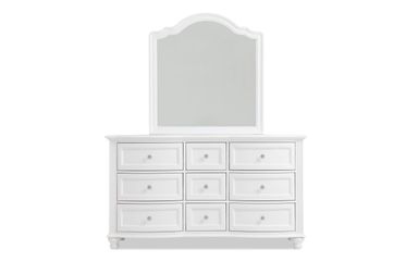 Madelyn White 9 Drawer Dresser & Mirror