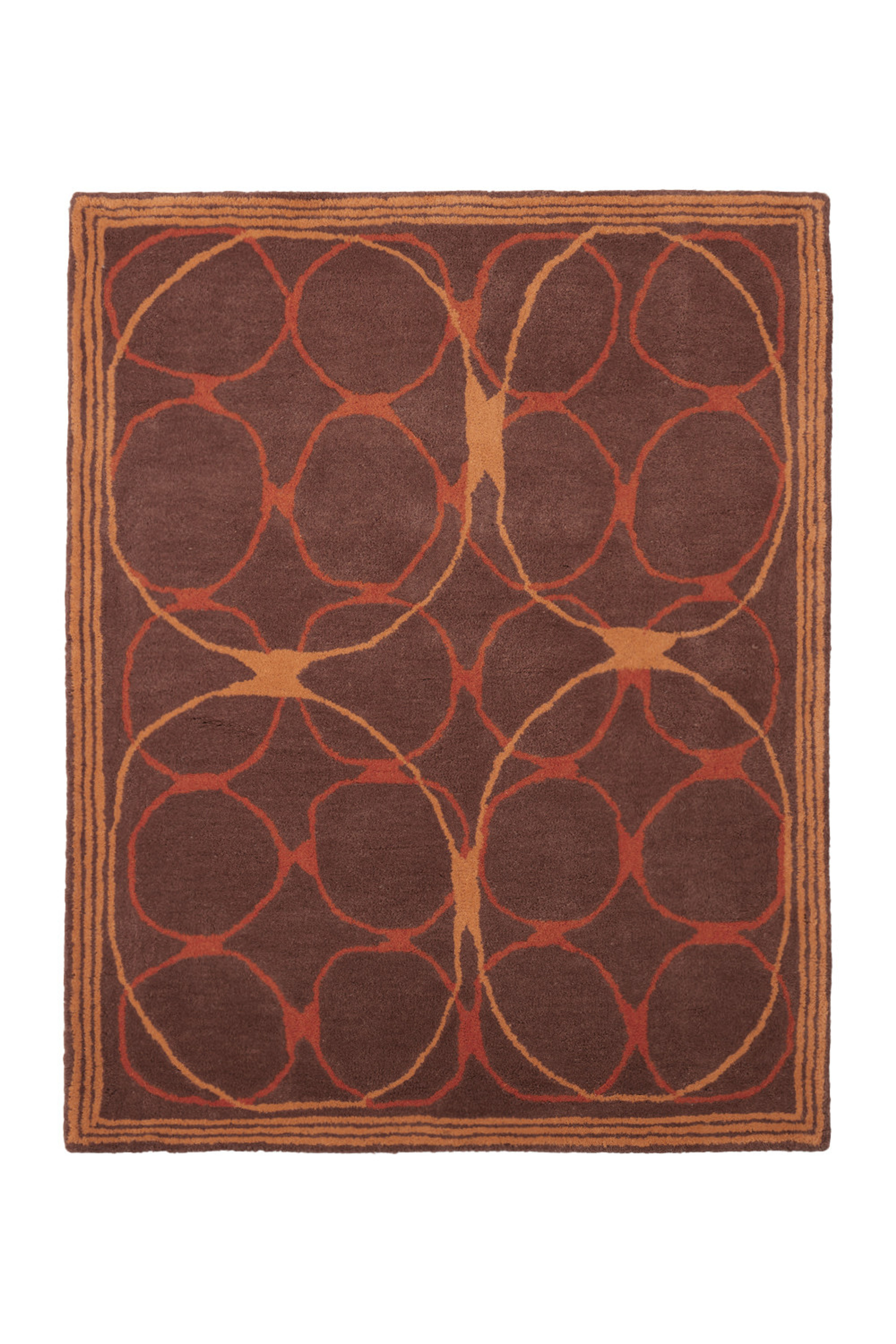 Brown & Orange Link Rug by MAKI RUGS - On Sale Now