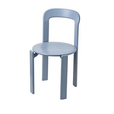 Scandinavian Natural Wood Armless Kitchen Chair 15.3inch Wide Non-Swivel 1 Piece - Gray-Blue