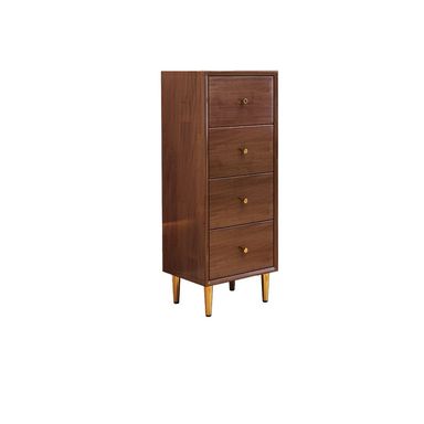 Art Deco Cube Lingerie Chest in Wood for Entrance with Drawers - Nut-Brown 12"L x 16"W x 31"H