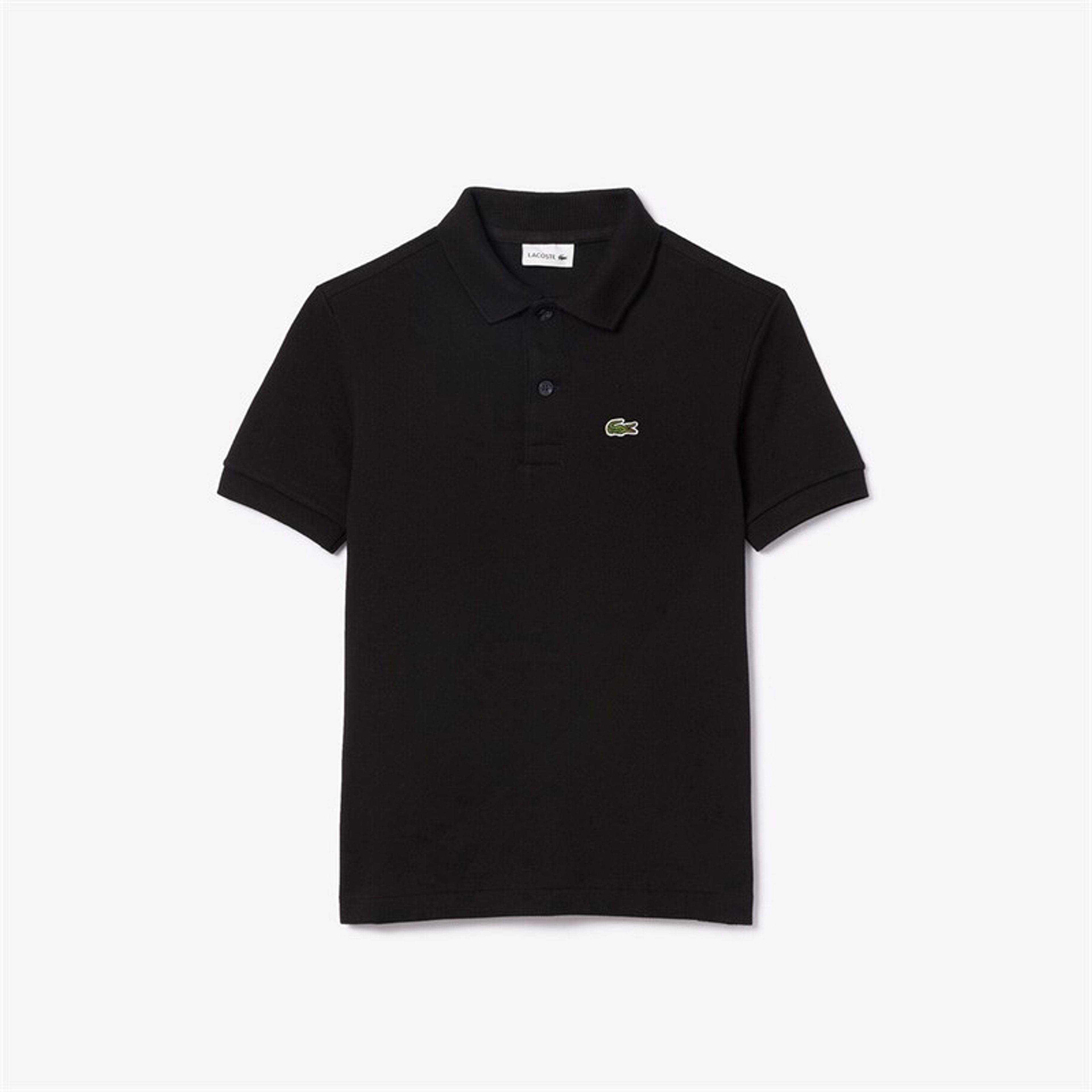 Lacoste Boys Black Short Sleeve Pique Polo Shirt Kids