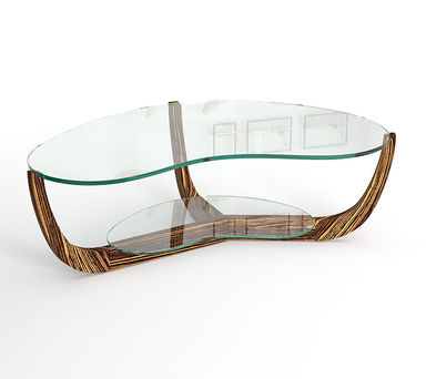 Couchtisch design Holz Glas Porto M6 | Ricon Manufaktur