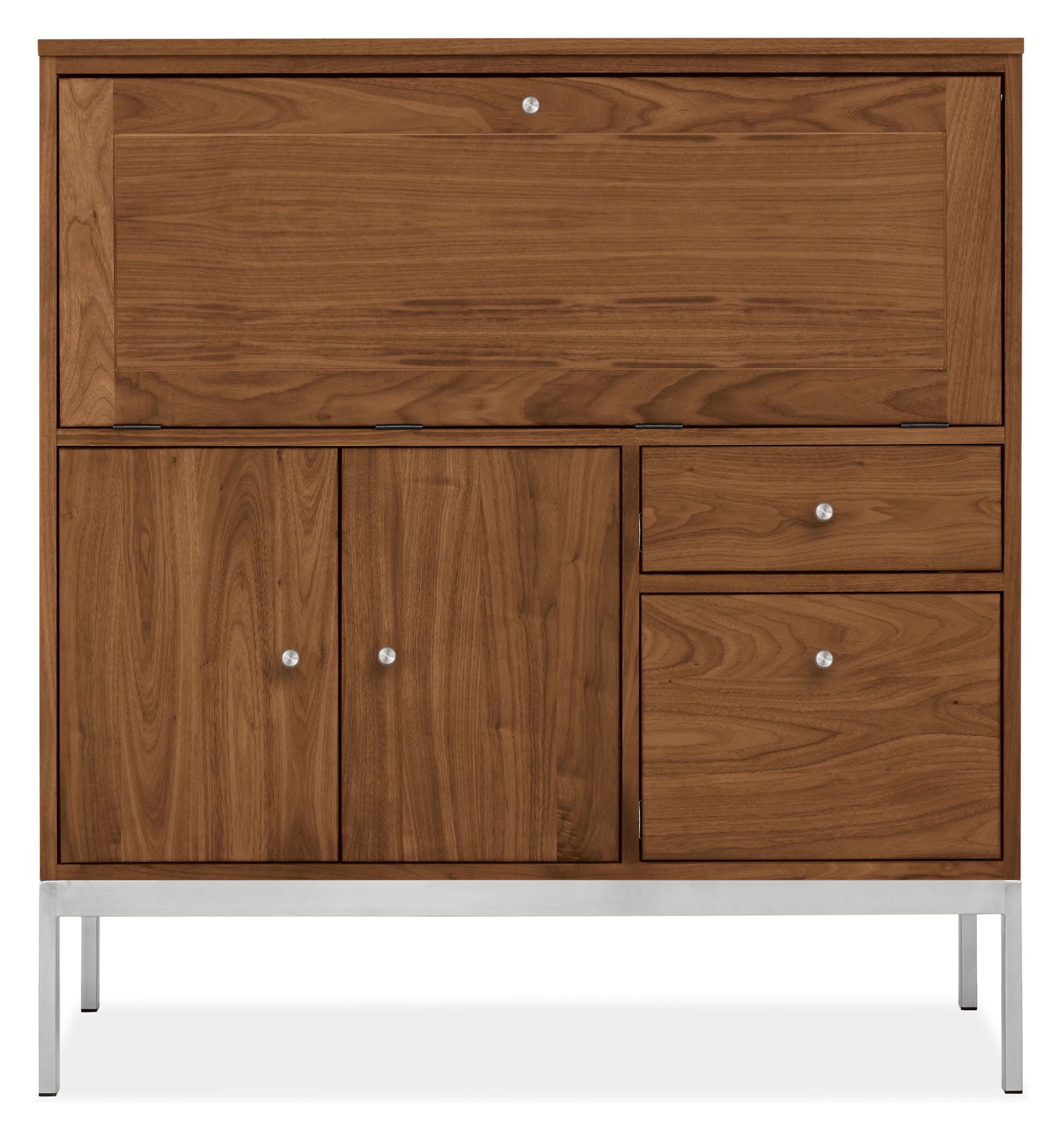 Modern Linear Office Armoire in Cherry Wood | Room & Board