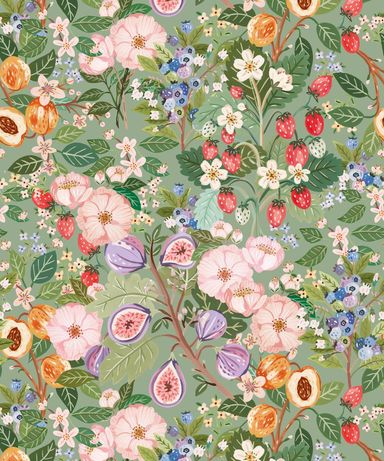 Summer Fruit Wallpaper • Hand-Painted Art • Milton & King EU