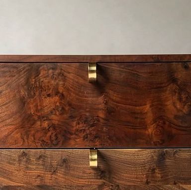 Dave O'Brien on Instagram: "New nightstand. Claro walnut case, leather lined curly maple drawers, OG redwood back, and custom brass hardware designed and fabricated in house. This one is for @lilybarnes and I made a matching one for myself. . . . #interiordesign #californiadesign #brentwood #malibu #furniture #moderndesign #clarowalnut"