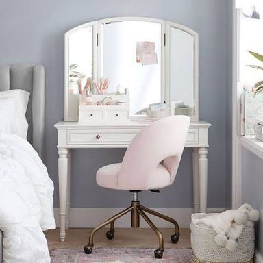 Pottery Barn Chelsea Small Space Vanity Desk, Simply White