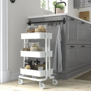 IKEA RÅSKOG Utility Cart, White, 11x15x24