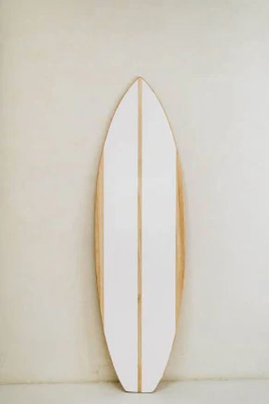 Decorative Black & White Surfboard Wall Art Rincon White / 6'0