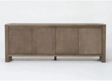 TV Console - Lakeland Brown 72" Stand with Doors 72"W x 18"D x 27.33"H at Living Spaces