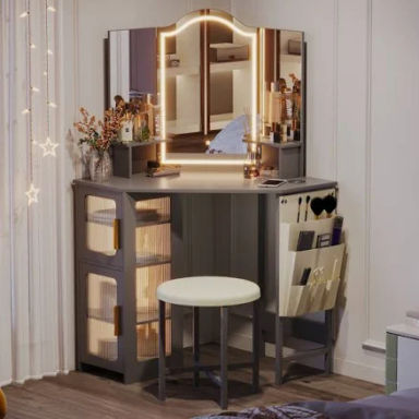 Audryanna Vanity Wade Logan Color: Gray